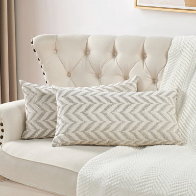 Chevron Rectangular Lumbar Pillow Cover