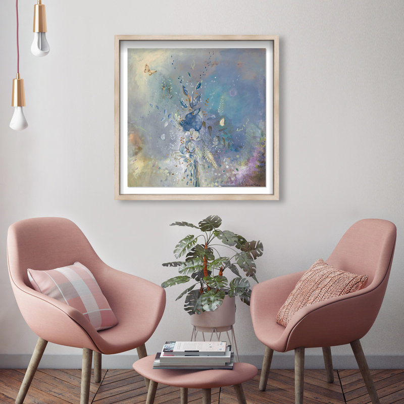 Oliver Gal Michaela Nessim - Orchid Dawn Abstract - Luxury Shadowbox Framed Wall Art, 25.5" H x 25.5" W