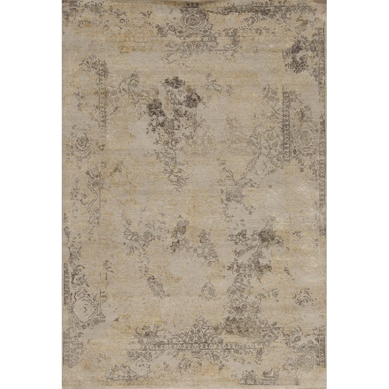 Amour Handmade Silk and Wool Floral and Oriental Area Rug