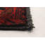 Tapis de zone en laine rouge 3 pi 4 po x 4 pi 10 po one-of-kind à la main-noué la 2010 esari turque Allaina
