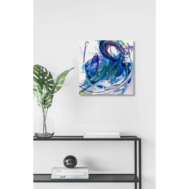 Kyanite - Artist Enhanced Canvas Print, 12" H x 12" W x 1.75" D, Brown Framed Canvas