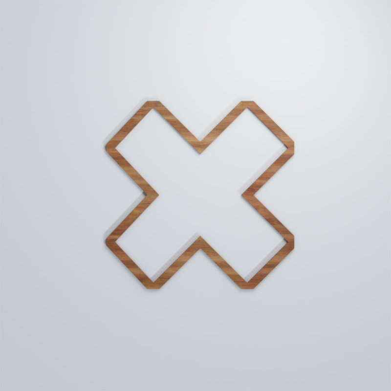 Panneaux muraux décoratifs en bois Fowler, Noyer, H 15 3/8 po x l 15 3/8 po x P 1/4 po