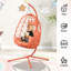 Fauteuil suspendu suspendu en osier avec support et coussin lavable pour patio-130042455-130042458