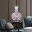 Vase à fleurs rouge 11,42 "Jingdezhen