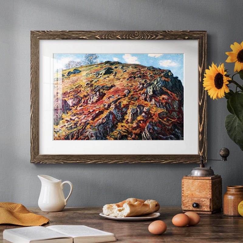 Le rocher de Monet, Noyer, H 22 po x l 32 po x P 1,5 po
