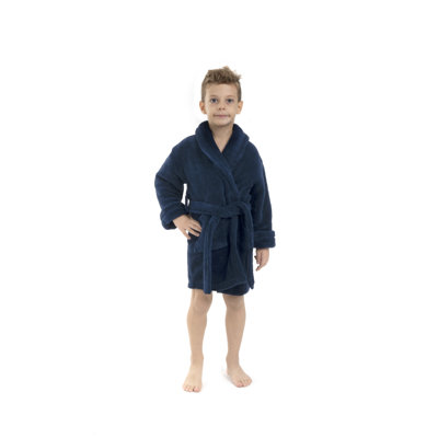 Lovett Fleece Gender Neutral Above Knee Bathrobe with Pockets