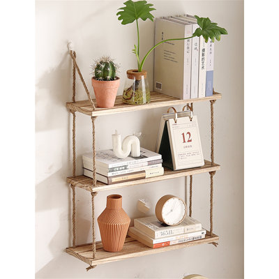Tablette flottante en bois Aavni