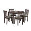 Table avec ensemble de tables de salle à manger, chaises carrées en bois Mid Century