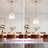 1-Light Brushed Brass Glass Single Pendant Light With Clear Cone Shade And Adjustable Downrod