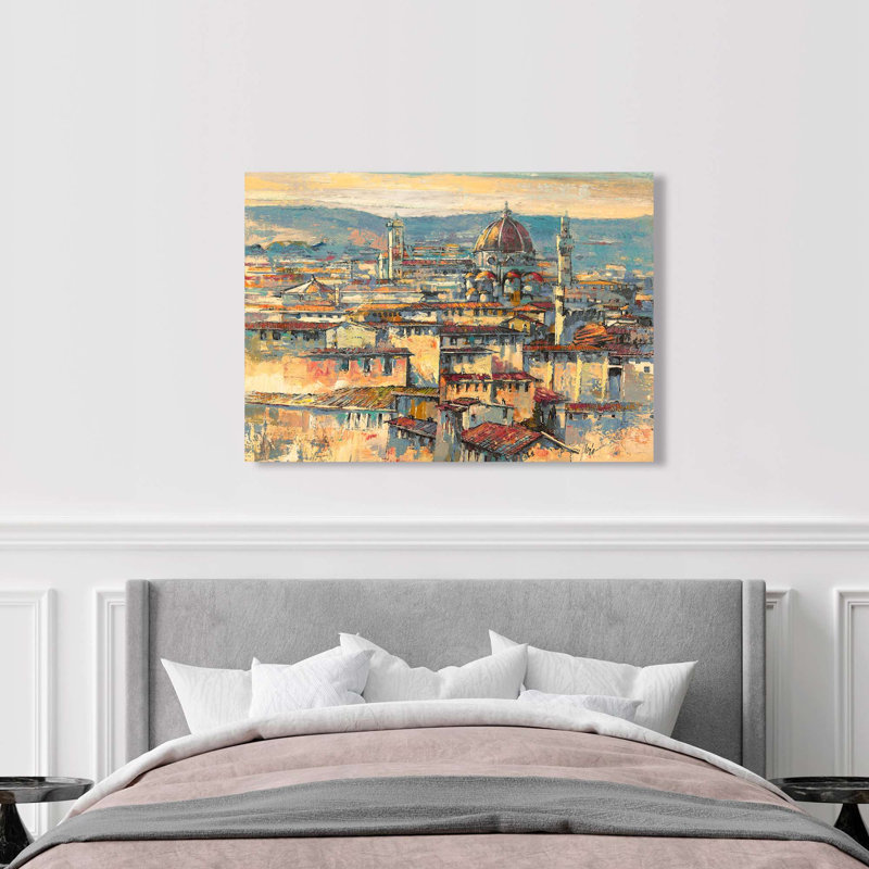 Glimpse Of Florence In The Sun by Luigi Florio - Wrapped Canvas Print, 70cm H x 100cm W x 4cm D