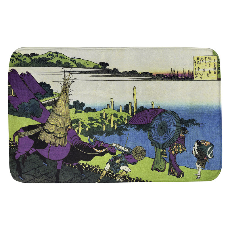 Clair Memory Foam Non-Slip Bath Rug, 17" W x 24" L, Purple