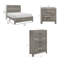 Eb 3 Piece Full Size Bedroom Set, Farmhouse Style, Grey, Black