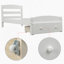 Lit plateforme simple avec rangement en bois massif Granita-507456239