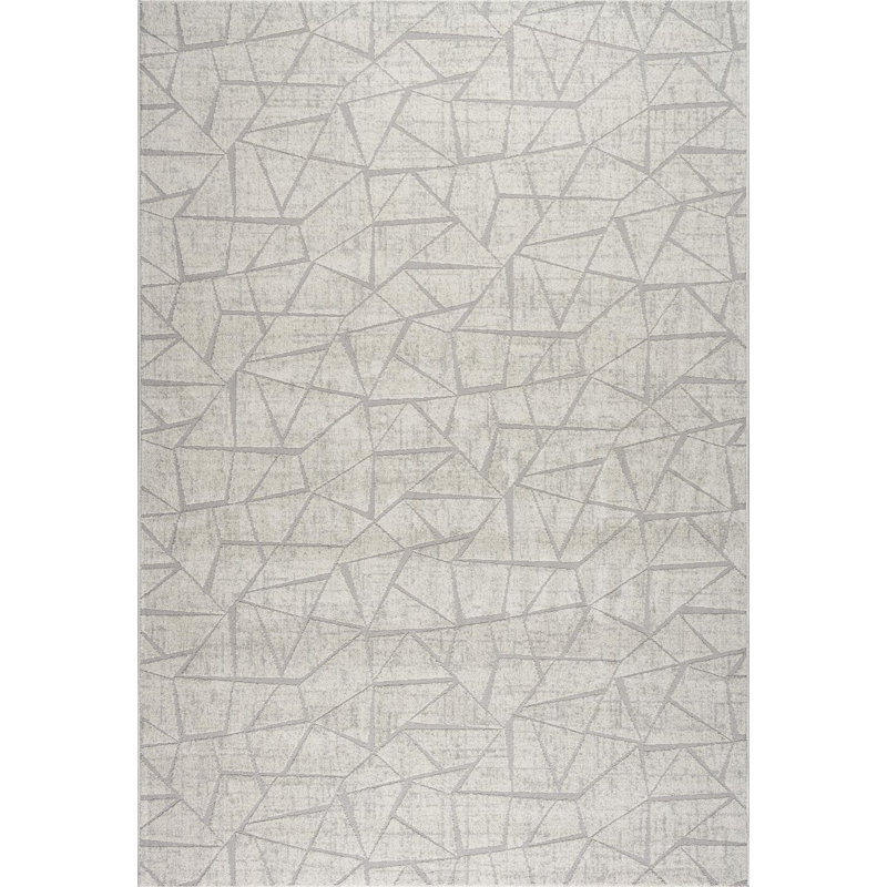 Geometric Shapes 160cm X 230cm Area Rug, Cream, Rectangle 200 x 290 cm