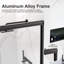 Porte de douche coulissante double semi-sans cadre H 44 po à l 72 po x H 72 po, porte de douche à dérivation, porte en verre trempé épais de 1/4 po (6 mm), noir mat