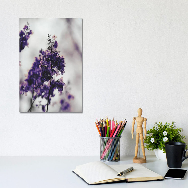 Purple Dried Hydrangea 1 Piece Wrapped Canvas Wall Art, 66.04 cm H x 45.72 cm W x 1.91 cm D