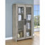 Armoire haute Myerson Grey Driftwood à 2 portes en bois d'ingénierie