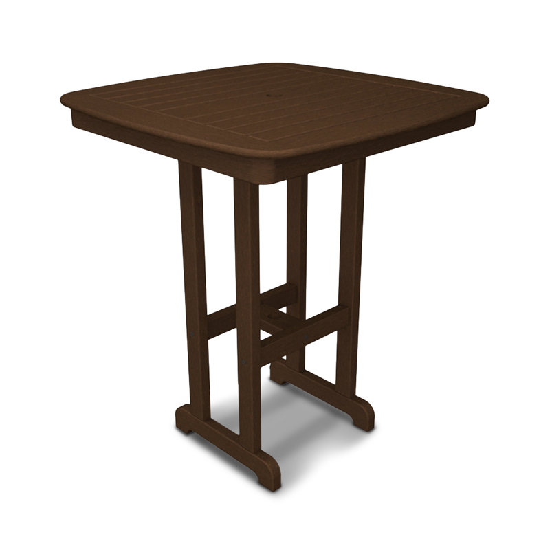 Table de bar POLYWOOD Nautical, Acajou, L 36,75 po x L 36,75 po x H 42 po