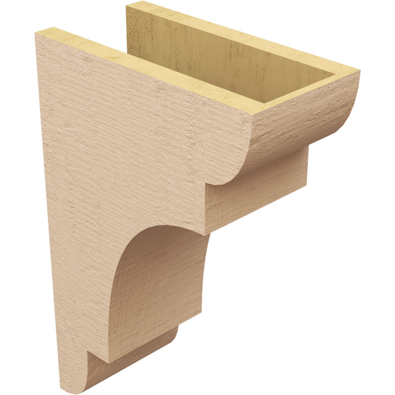 New Brighton cèdre brut grain de bois TimberThane Corbel, apprêté brun clair, H 18 po x l 6 po x P 12 po
