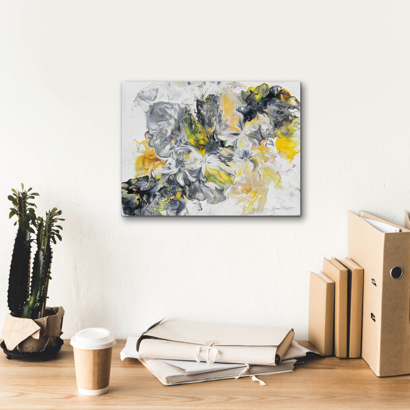 Toile épique Graffiti «Abstract Pouring S» par Jean Plout, 16 po x 12 po, H 12 po x l 16 po