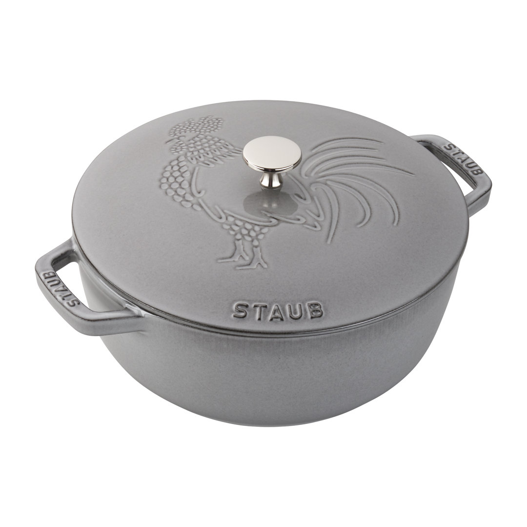 Staub Cast Iron 3.75-Quart Essential French Oven Rooster Staub 