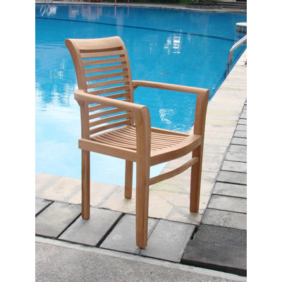 Mas Stacking Teak Patio Dining Chair