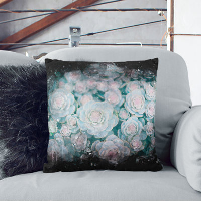 Succulent Plants Paint Splash Cushion with Filling