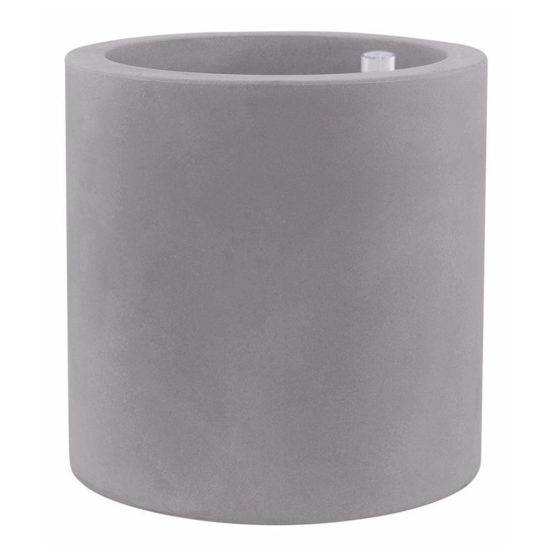 Cilindro Resin Pot Planter, Steel, 23.5" H x 23.5" W x 23.5" D