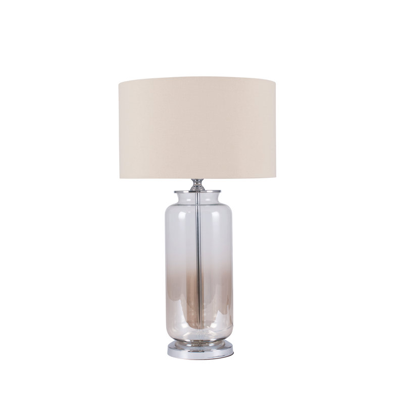 Beccles Glass Table Lamp, Beige