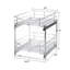 Rangement coulissant dans l'armoire avec tablettes de rangement à 2 niveaux et glissières à roulement à billes, largeur de 14 po-772512874