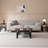Rectangular Coffee Table With Glass Table Topand Shelf-946861438
