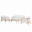 Ensemble de conversation pour l'extérieur en aluminium 4 personnes avec coussins Patti