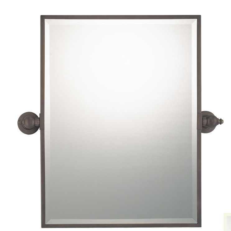 Alcott Hill Bachman With Excavation Glass Mirror, Chrome