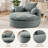 Oversized Barrel Chair – Corduroy, Compression-Molded Foam, Swivel-539385113
