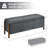 Multifunctional Chenille Storage Bench with Cylindrical Solid Wood Legs-304230511
