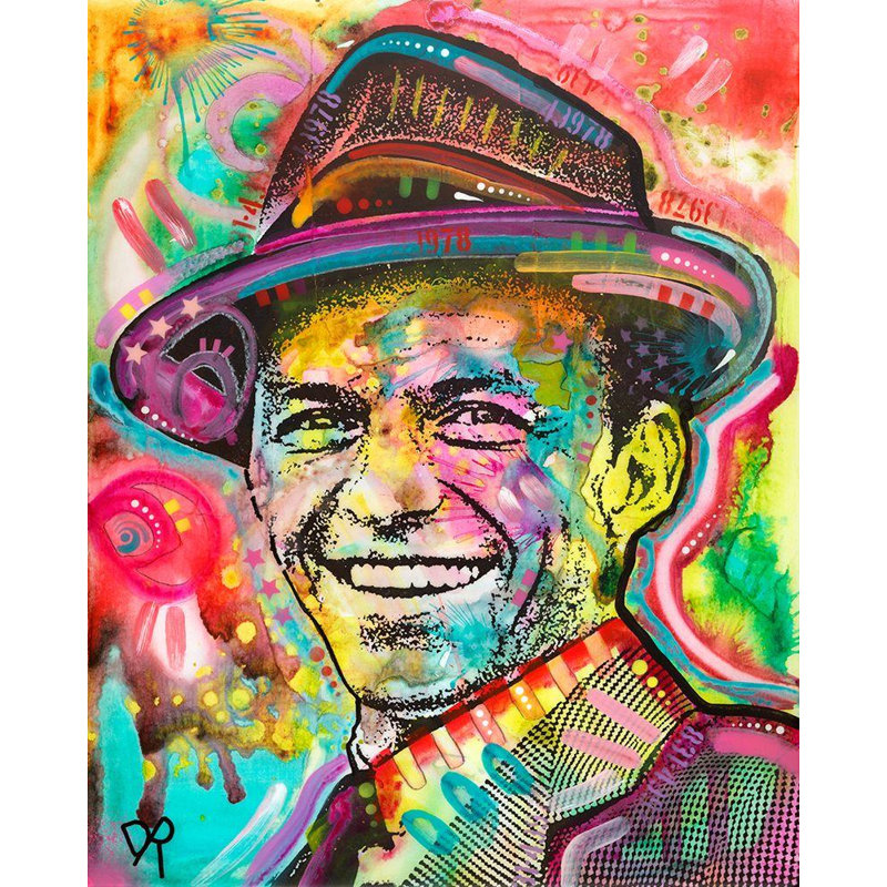 Art sur toile de la collection Red Russel Studio® Dean Russo, Frank Sinatra IV, H 44 po x l 36 po