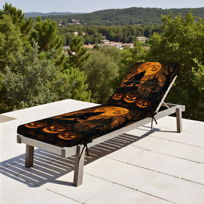  Coussin de patio d'extérieur pour l'extérieur 3 po Loup-garou Hurlant pleine lune Creepy Graveyard