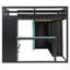 Lit mezzanine simple en L en bois-1825641335