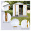 Remise de rangement extérieure 6 pi x 4 pi avec toit Apex - Remise de jardin en métal blanc et jaune pour l'organisation de la cour, solution de rangement extérieur résistante aux intempéries-123681253