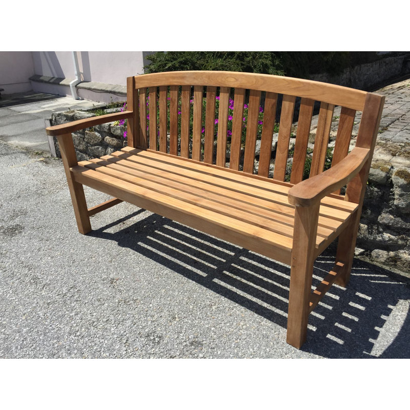 Kerlin Solid Wood Teak Outdoor Bench, H90x x W180 x D55cm