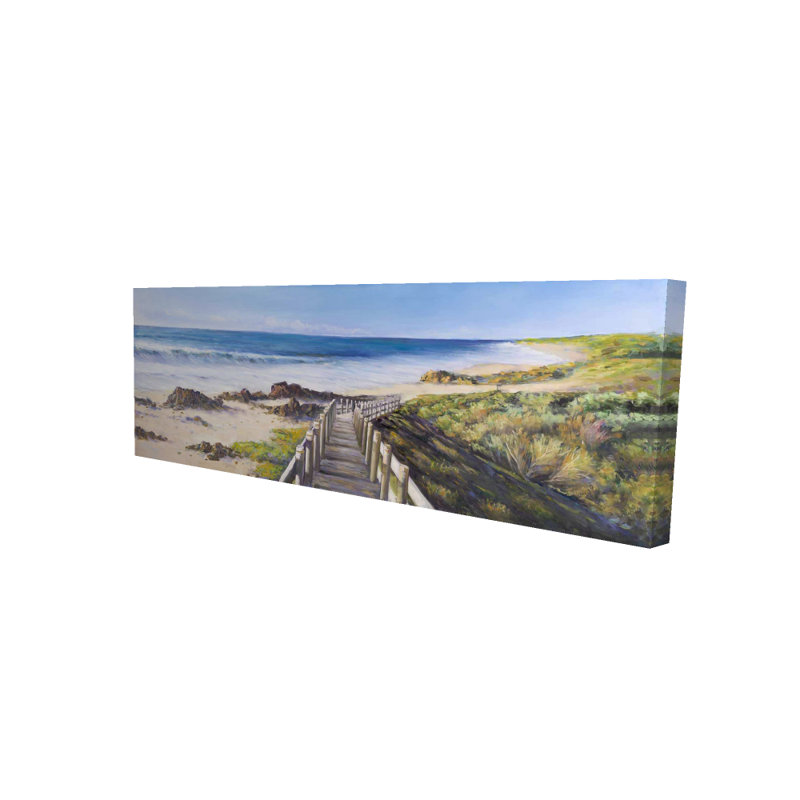 Marchez jusqu'au bord de la mer - Toile de paysages pour la plage