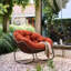 Fauteuil Papasan berçant surdimensionné pour patio-1856238038