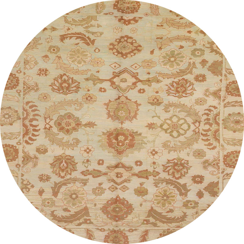 Tapis abstrait moderne 1683, Rond 5 pi