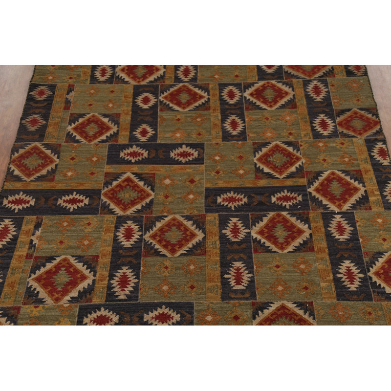 Tapis oriental kilim à tissage plat 8 x 10
