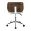Chaise de bureau pivotante écru et noyer-242478197