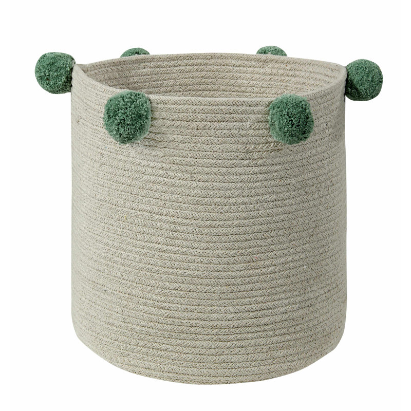 Panier en tissu à bulles, Naturel / vert
