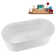 67" Streamline Soaking Freestanding Tub and Tray With Internal Drain