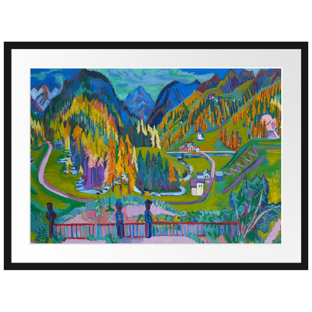 Gerahmtes Poster Sertig Valley in Autumn von Ernst Ludwig Kirchner