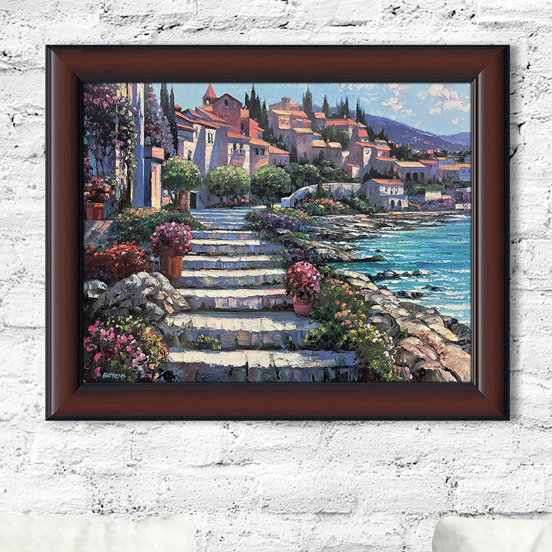 «Old World Charm» par Howard Behrens, reproduction encadrée sous acrylique