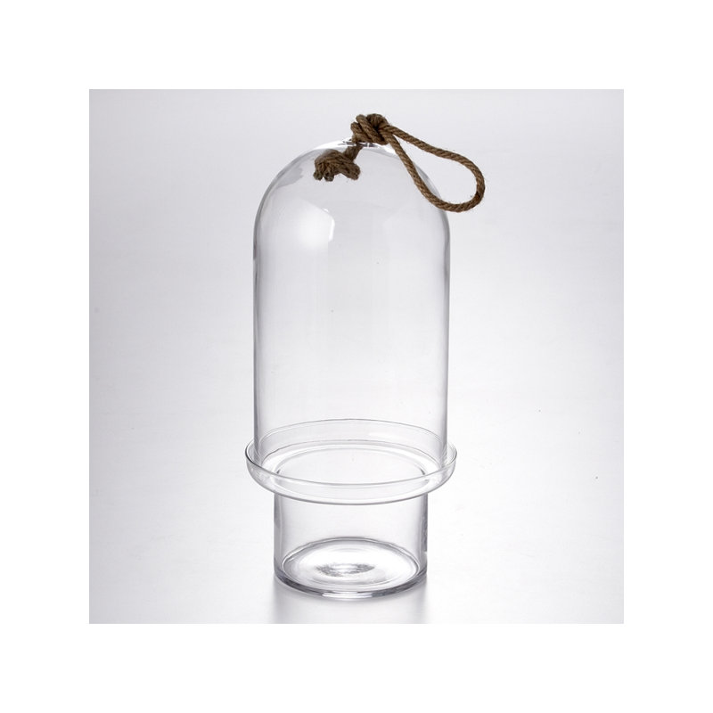Dôme en verre avec base Magana, H 16,5 po x l 8 po x P 8 po